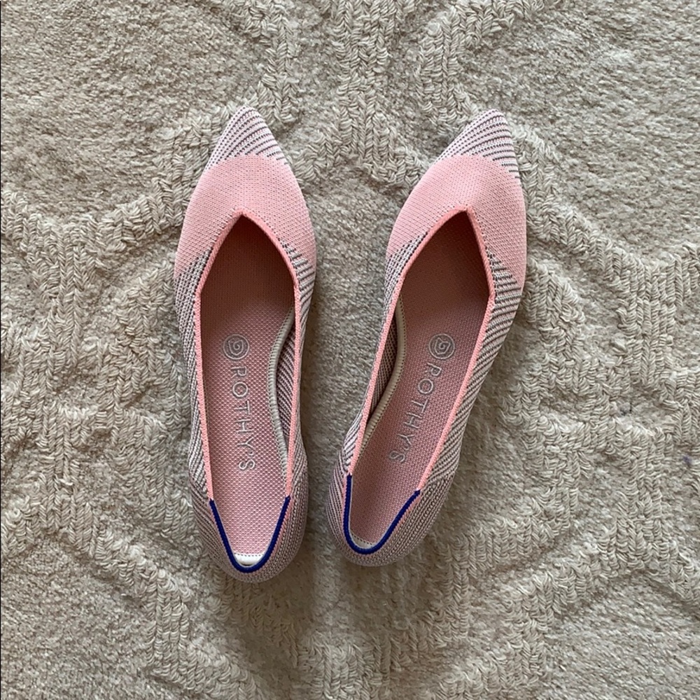 Rothys cotton candy points size 8